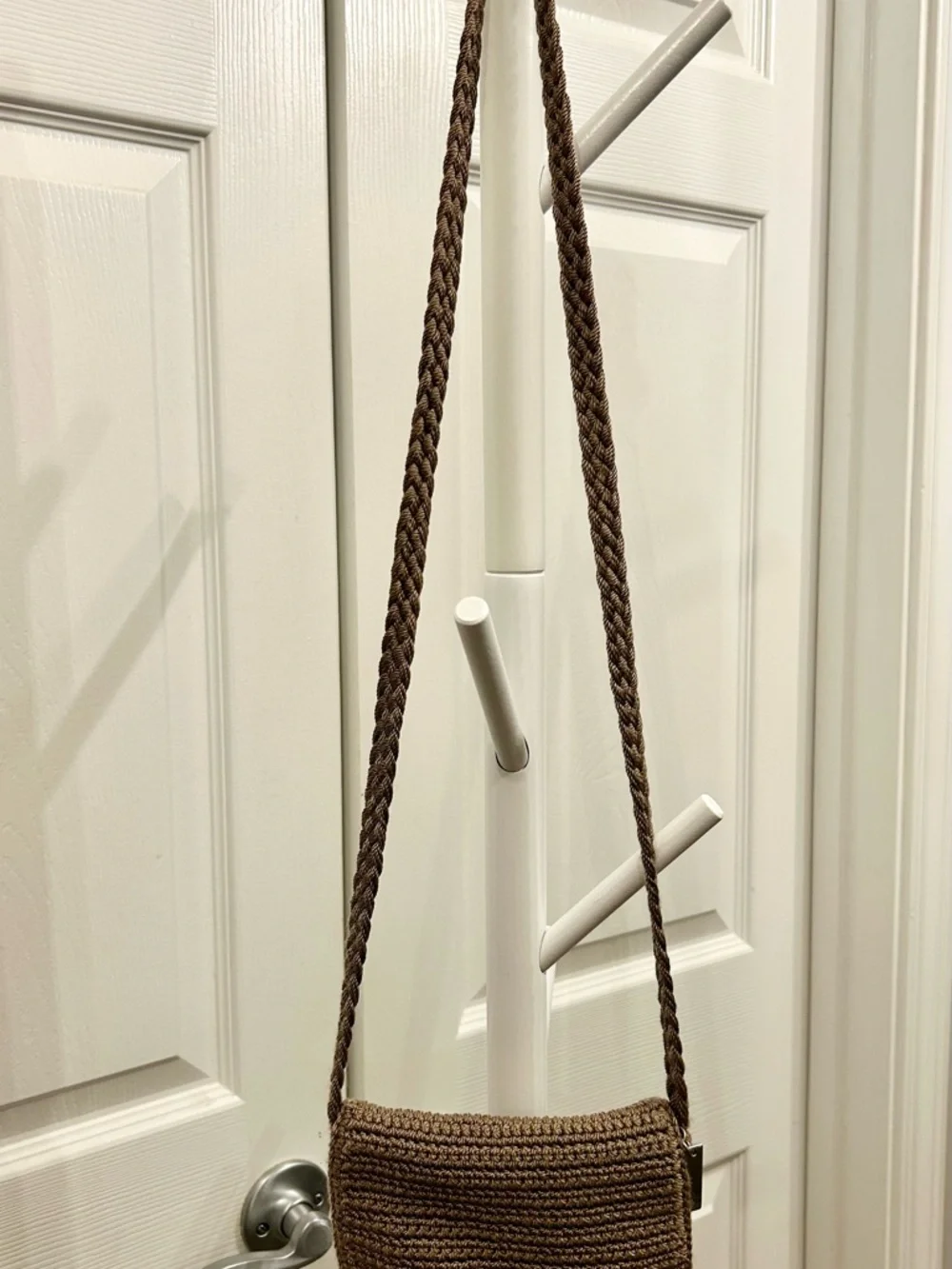 The Sak Small Brown Crochet Crossbody Bag - Picture 3 of 12